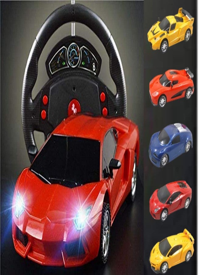 RENIAL® RC Small Sports Car with Steering | Rechargeable Car For Kids | Plastic RC Car in Multi Color or Design | Chargable Remote Control Car (Pack Of 1) - Image 4